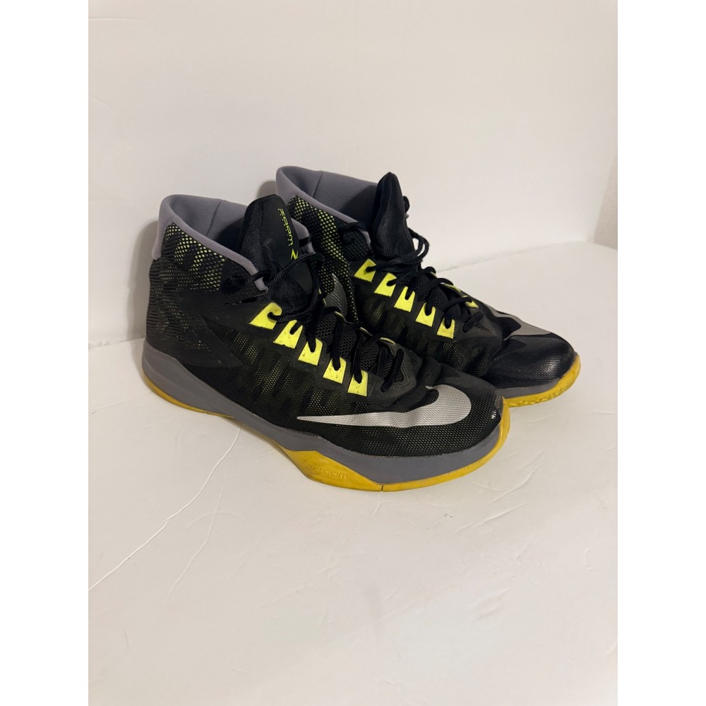 Nike Zoom Devosion Mens Basketball Shoes Black Volt Silver‎ 844592-002 Size 11